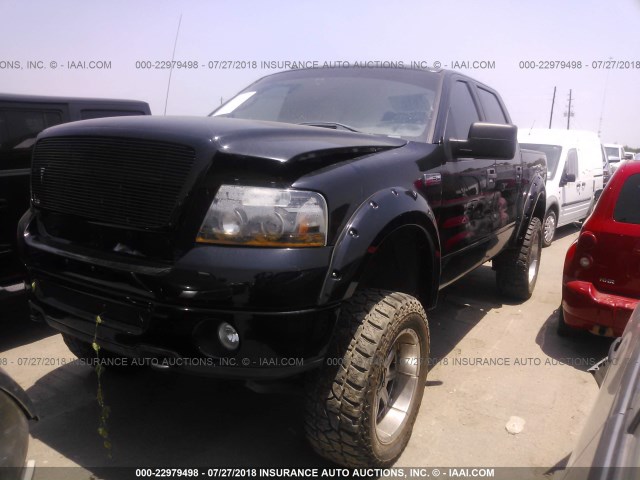 1FTPW14V67KB13197 - 2007 FORD F150 SUPERCREW BLACK photo 2