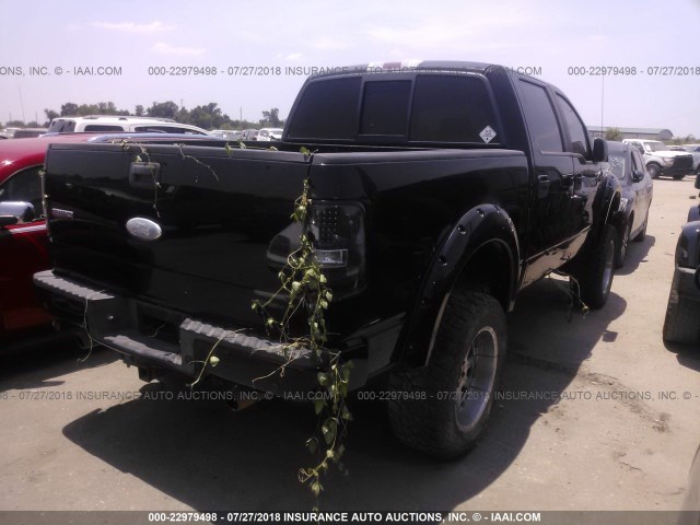 1FTPW14V67KB13197 - 2007 FORD F150 SUPERCREW BLACK photo 4