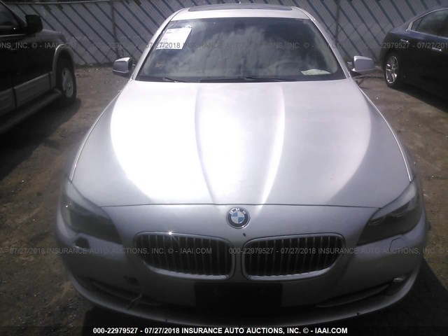 WBAXH5C5XCDW08811 - 2012 BMW 528 XI SILVER photo 6