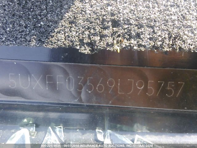 5UXFF03569LJ95757 - 2009 BMW X5 XDRIVE35D Чорний фото 9