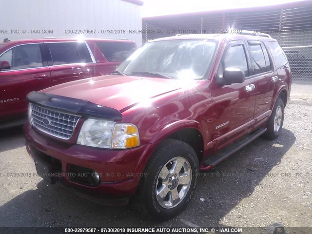 1FMZU75WX4ZB01786 - 2004 FORD EXPLORER LIMITED RED photo 2