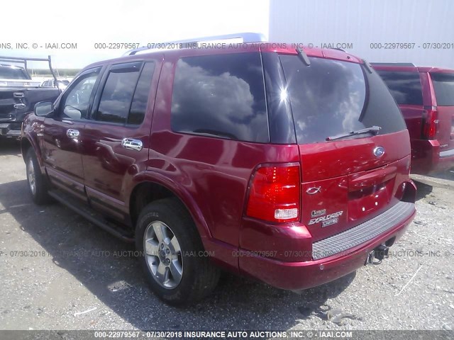 1FMZU75WX4ZB01786 - 2004 FORD EXPLORER LIMITED RED photo 3