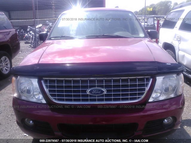 1FMZU75WX4ZB01786 - 2004 FORD EXPLORER LIMITED RED photo 6