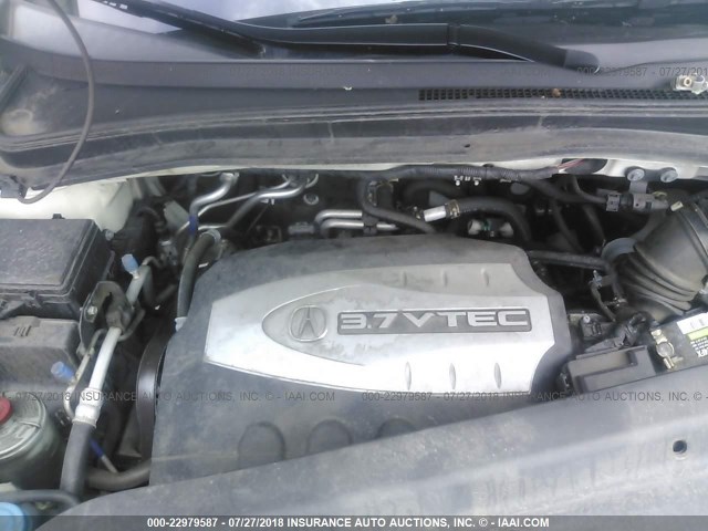 2HNYD28609H505244 - 2009 ACURA MDX TECHNOLOGY WHITE photo 10