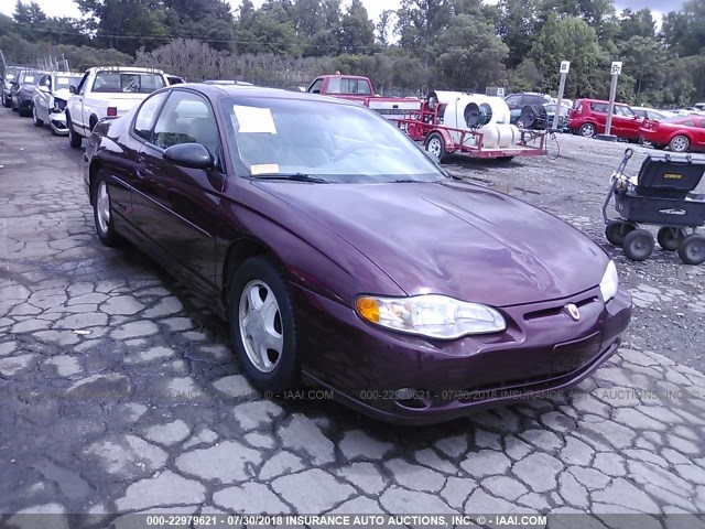 2G1WX12K339341681 - 2003 CHEVROLET MONTE CARLO SS ბურგუნდია ფოტო 1