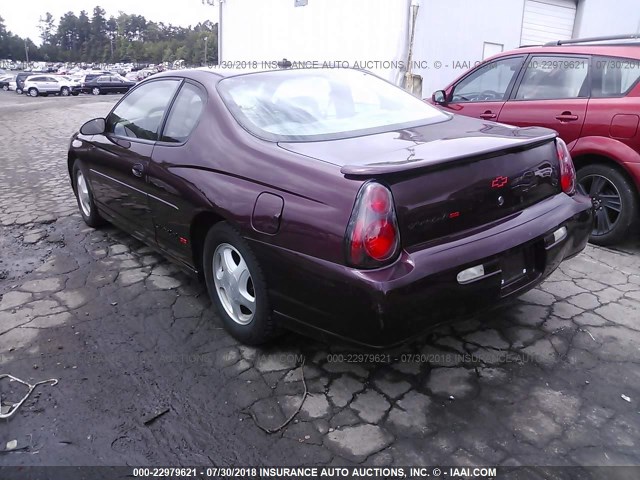 2G1WX12K339341681 - 2003 CHEVROLET MONTE CARLO SS ბურგუნდია ფოტო 3