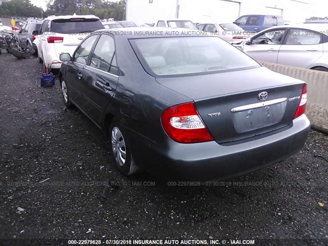 4T1BE32K02U590718 - 2002 TOYOTA CAMRY LE/XLE/SE 绿色 照片 3