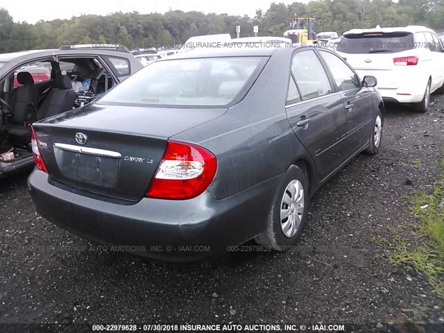 4T1BE32K02U590718 - 2002 TOYOTA CAMRY LE/XLE/SE 绿色 照片 4