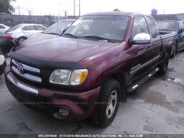 5TBRN34173S333996 - 2003 TOYOTA TUNDRA ACCESS CAB SR5 RED photo 2