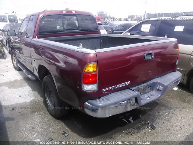 5TBRN34173S333996 - 2003 TOYOTA TUNDRA ACCESS CAB SR5 RED photo 3