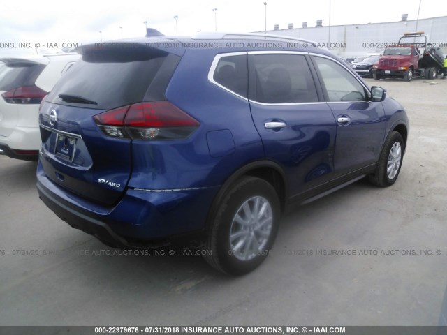 KNMAT2MV5JP500533 - 2018 NISSAN ROGUE S/SV BLUE photo 4