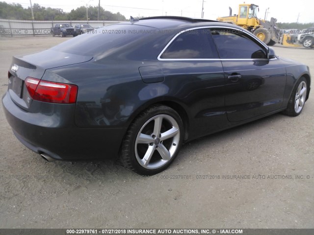 WAUDK78T69A038856 - 2009 AUDI A5 QUATTRO BLUE photo 4