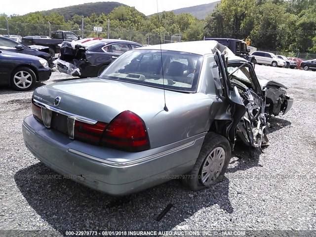 2MEFM74W55X633607 - 2005 MERCURY GRAND MARQUIS GS GREEN photo 4