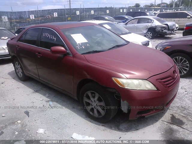 4T1BE46K98U248015 - 2008 TOYOTA CAMRY CE/LE/XLE/SE RED photo 1