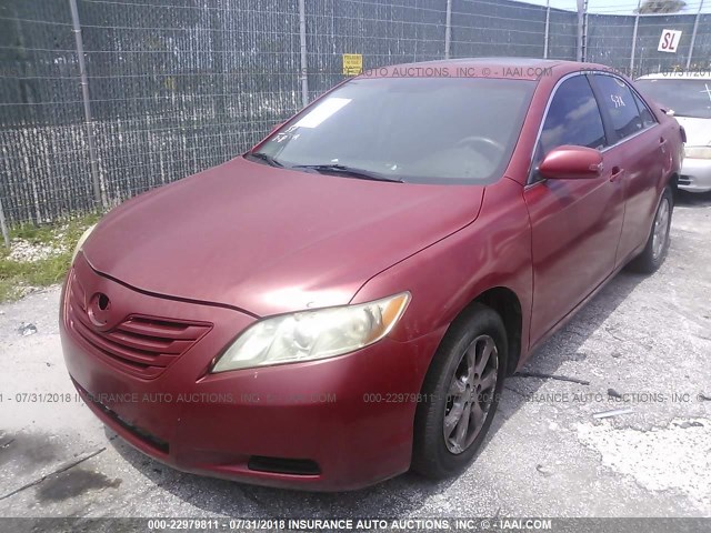 4T1BE46K98U248015 - 2008 TOYOTA CAMRY CE/LE/XLE/SE RED photo 2