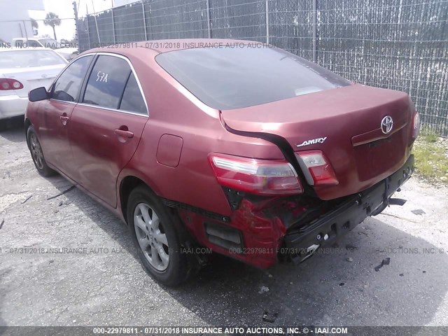 4T1BE46K98U248015 - 2008 TOYOTA CAMRY CE/LE/XLE/SE RED photo 3