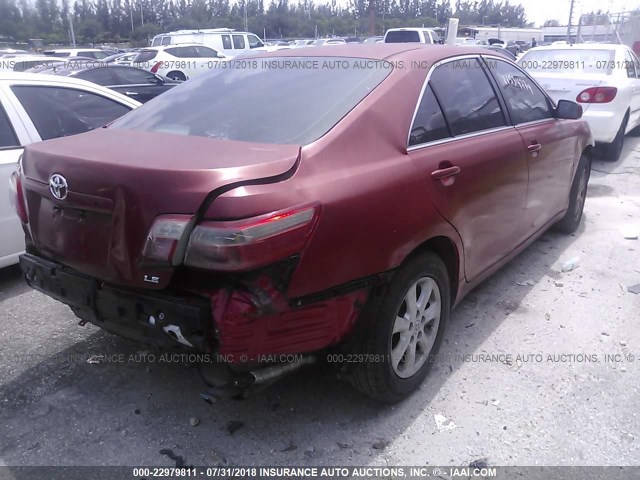4T1BE46K98U248015 - 2008 TOYOTA CAMRY CE/LE/XLE/SE RED photo 6