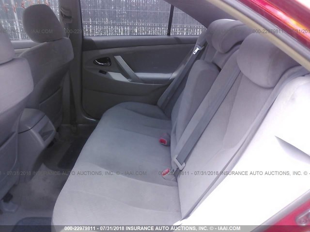 4T1BE46K98U248015 - 2008 TOYOTA CAMRY CE/LE/XLE/SE RED photo 8