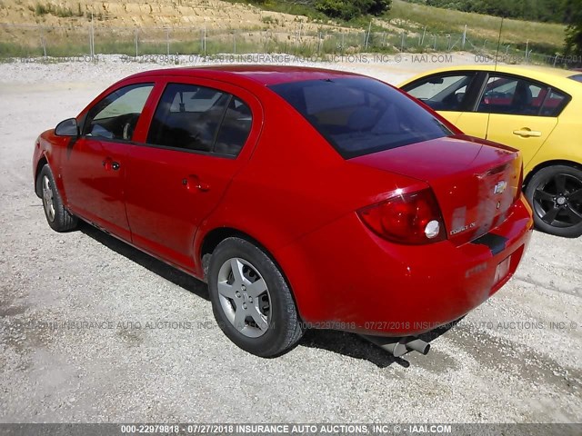 1G1AK55F267688780 - 2006 CHEVROLET COBALT LS RED photo 3