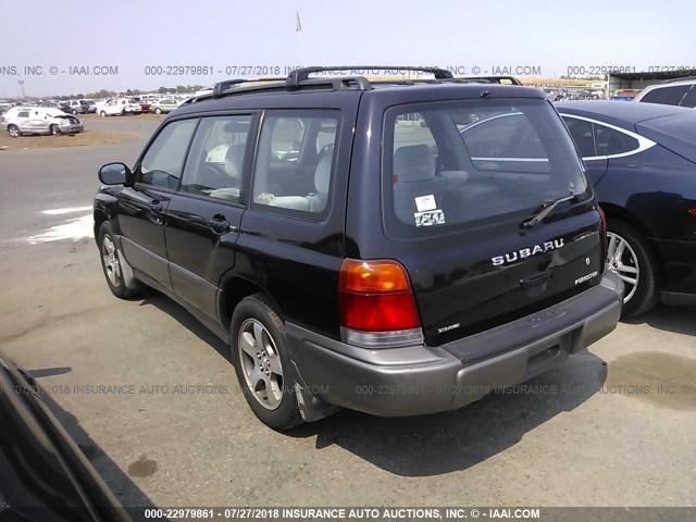 JF1SF6555WH706072 - 1998 SUBARU FORESTER S BLACK photo 3
