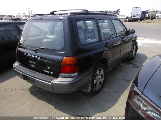 JF1SF6555WH706072 - 1998 SUBARU FORESTER S BLACK photo 4