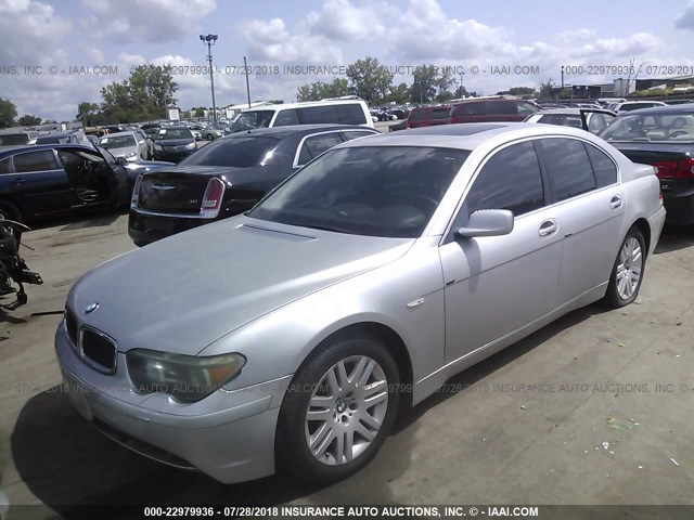 WBAGL63402DP51146 - 2002 BMW 745 I SILVER photo 2