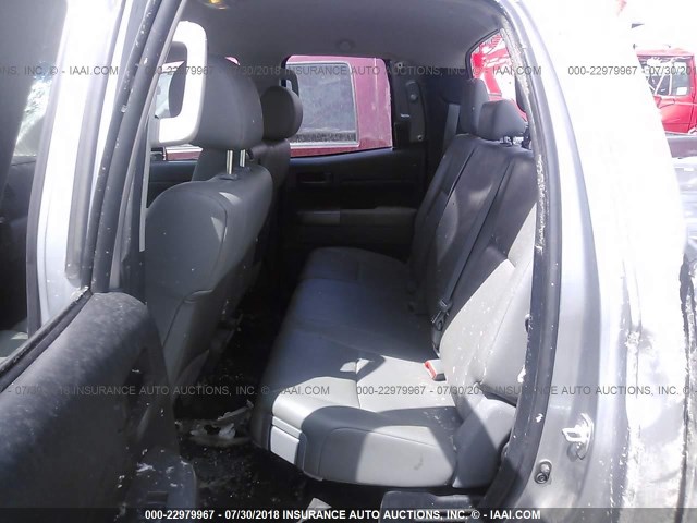 5TFCW5F12AX010045 - 2010 TOYOTA TUNDRA DOUBLE CAB SR5 SILVER photo 8