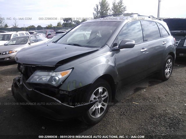 2HNYD28477H522912 - 2007 ACURA MDX TECHNOLOGY GRAY photo 2