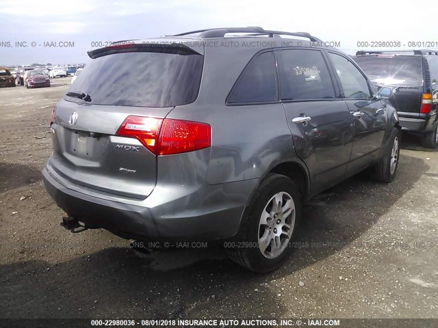 2HNYD28477H522912 - 2007 ACURA MDX TECHNOLOGY GRAY photo 4