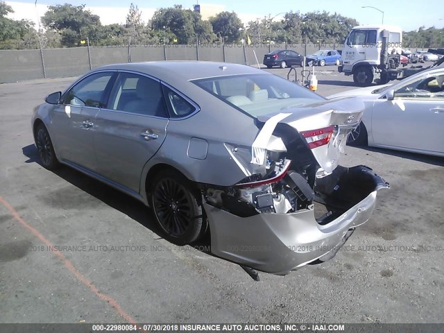 4T1BK1EBXJU272483 - 2018 TOYOTA AVALON XLE PLUS/PREMIUM/TOUR/LTD GOLD photo 3