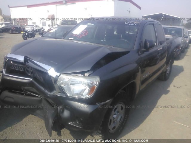 5TFTX4CNXDX027887 - 2013 TOYOTA TACOMA ACCESS CAB Grau Foto 2