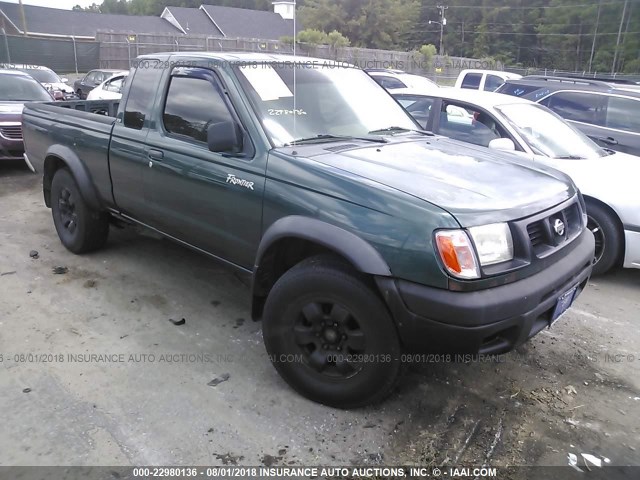 1N6ED26T3YC402058 - 2000 NISSAN FRONTIER KING CAB XE/KING CAB SE GREEN photo 1