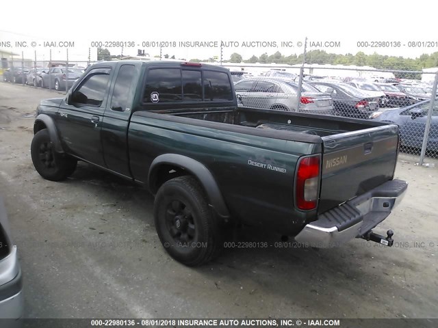 1N6ED26T3YC402058 - 2000 NISSAN FRONTIER KING CAB XE/KING CAB SE GREEN photo 3