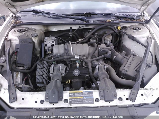 2G2WP522351319197 - 2005 PONTIAC GRAND PRIX WHITE photo 10