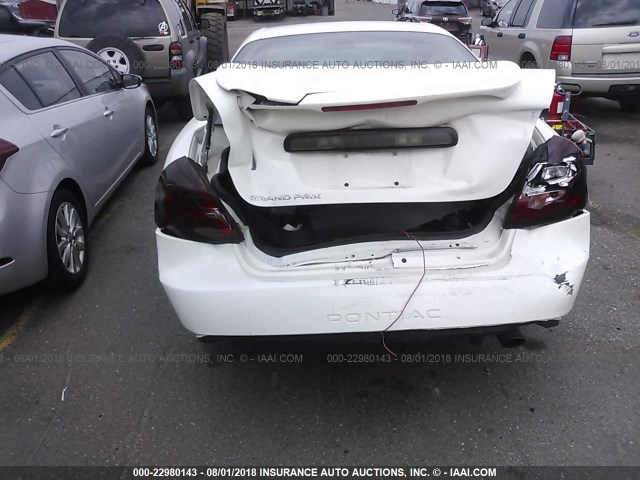 2G2WP522351319197 - 2005 PONTIAC GRAND PRIX WHITE photo 6