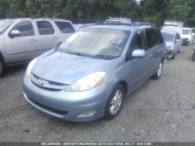 5TDZA22C46S397337 - 2006 TOYOTA SIENNA XLE/XLE LIMITED Light Blue photo 2