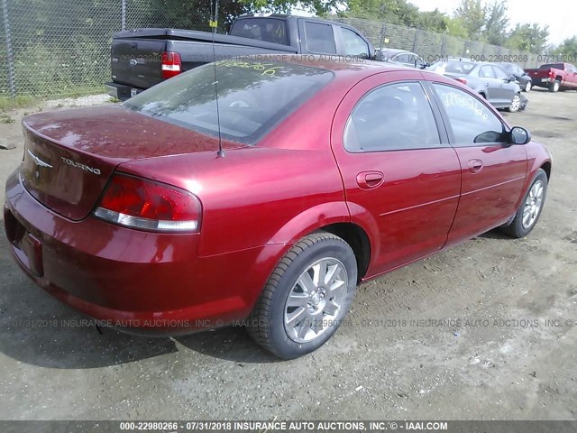 1C3EL56R26N114923 - 2006 CHRYSLER SEBRING TOURING RED photo 4