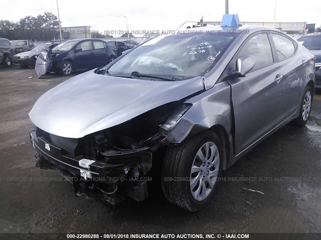 KMHDH4AE5CU297870 - 2012 HYUNDAI ELANTRA GLS/LIMITED SILVER photo 2