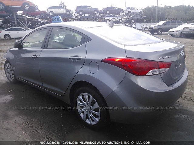 KMHDH4AE5CU297870 - 2012 HYUNDAI ELANTRA GLS/LIMITED SILVER photo 3