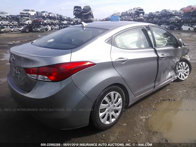 KMHDH4AE5CU297870 - 2012 HYUNDAI ELANTRA GLS/LIMITED SILVER photo 4