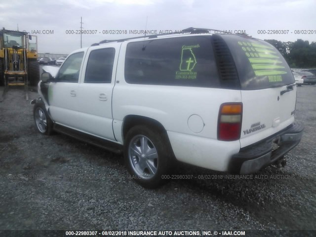 3GKEC16T01G178254 - 2001 GMC YUKON XL C1500 WHITE photo 3