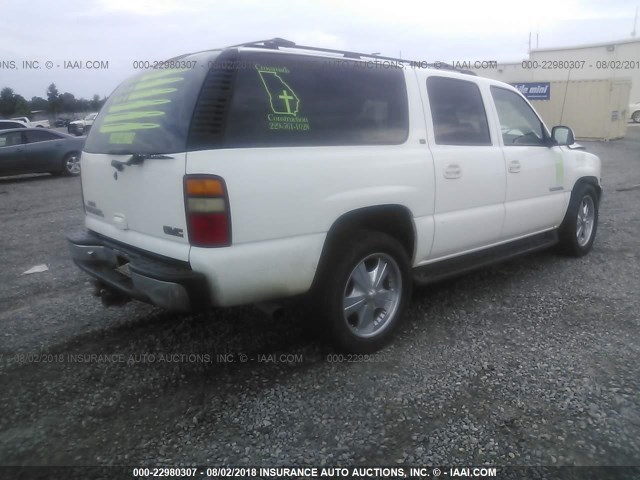 3GKEC16T01G178254 - 2001 GMC YUKON XL C1500 WHITE photo 4