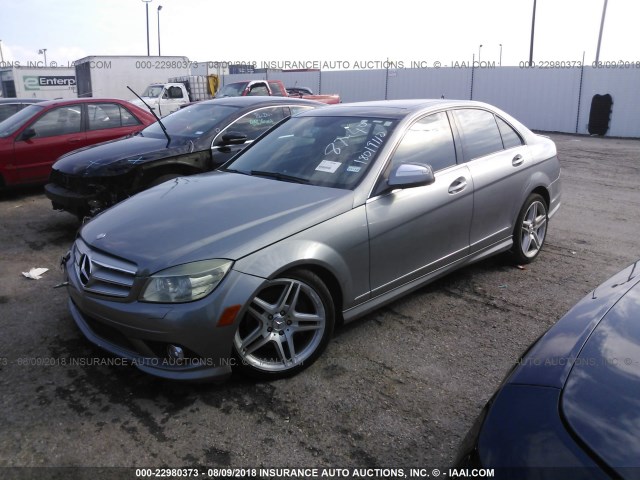 WDDGF56X18F112514 - 2008 MERCEDES-BENZ C 350 SILVER photo 2