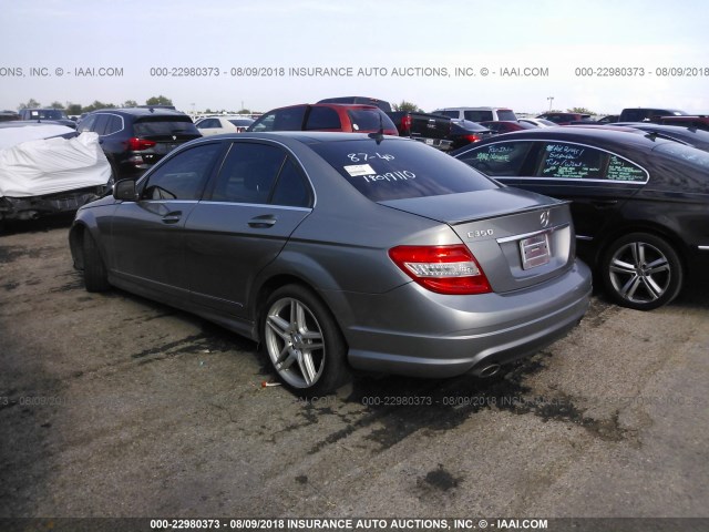 WDDGF56X18F112514 - 2008 MERCEDES-BENZ C 350 SILVER photo 3