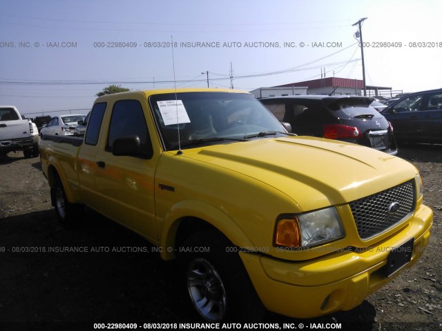 1FTYR14V62PB20111 - 2002 FORD RANGER SUPER CAB YELLOW photo 1