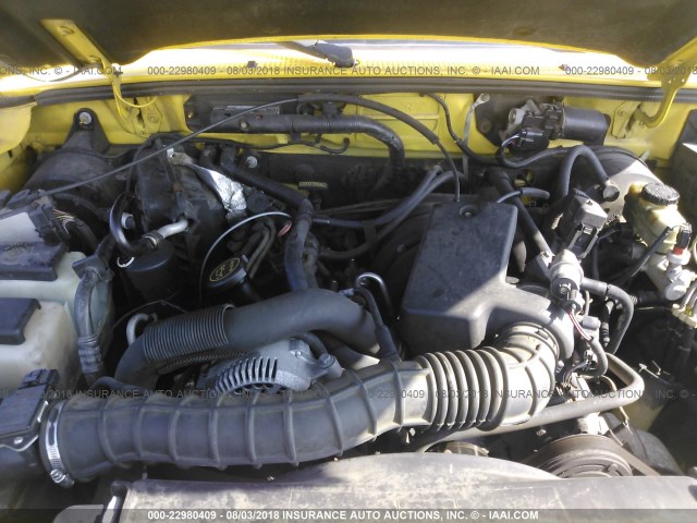 1FTYR14V62PB20111 - 2002 FORD RANGER SUPER CAB YELLOW photo 10