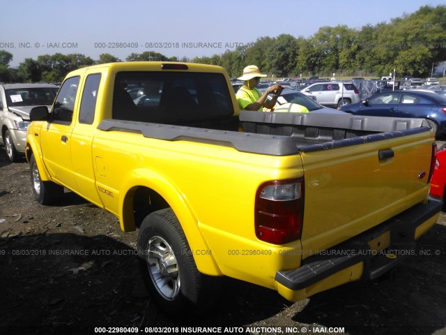 1FTYR14V62PB20111 - 2002 FORD RANGER SUPER CAB YELLOW photo 3