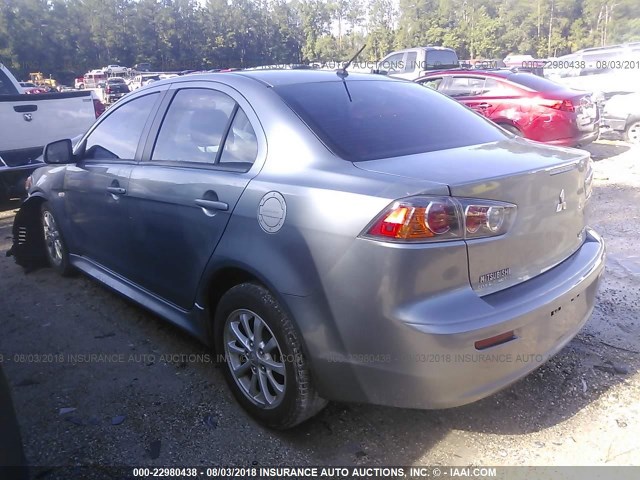 JA32U2FU5DU015027 - 2013 MITSUBISHI LANCER ES/ES SPORT GRAY photo 3