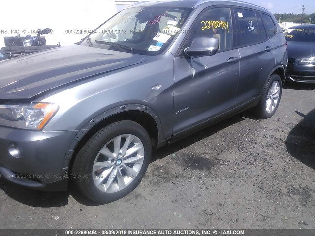 5UXWX9C5XD0D07359 - 2013 BMW X3 XDRIVE28I GRAY photo 6