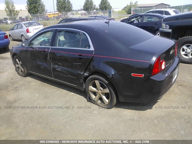 1G1ZC5E15BF315740 - 2011 CHEVROLET MALIBU 1LT შავი ფოტო 3